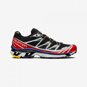 Basket Salomon XT-6 RACING Femme Noir Blanche Rouge | FJIXK-1746