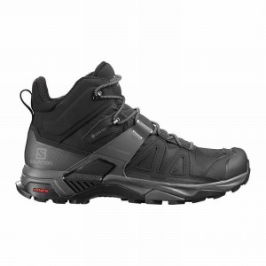 Botte Randonnée Salomon X ULTRA 4 MID GORE-TEX Homme Noir Bleu | IXAFQ-1583