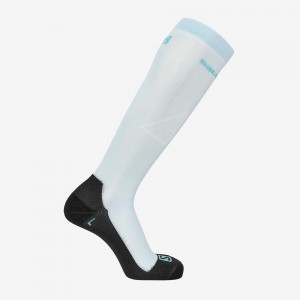 Chaussette Salomon QST Homme Blanche | QTFDA-3528