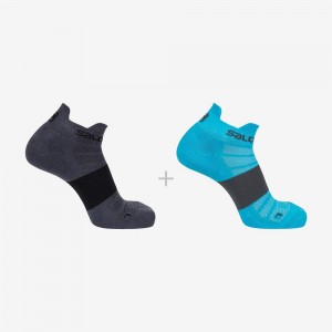 Chaussette Salomon SENSE 2-PACK Homme Grise | SADQC-8952