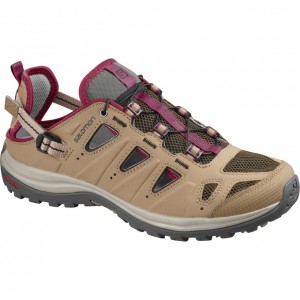 Chaussure Running Salomon ELLIPSE CABRIO Femme Marron | UQNFM-4091