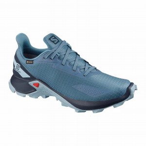 Chaussure Trail Running Salomon ALPHACROSS BLAST GTX W Femme Bleu Bleu Marine | AJOYI-2983