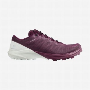 Chaussure Trail Running Salomon SENSE PRO 4 Femme Violette Blanche | QVZPD-1328