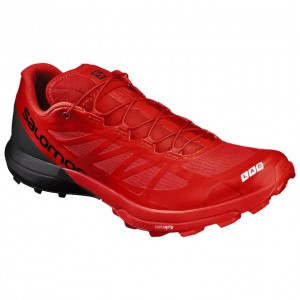 Chaussure Trail Running Salomon S/LAB SENSE 6 SG Femme Rouge Noir | JMZST-1605