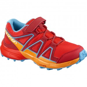 Chaussure Trail Running Salomon SPEEDCROSS BUNGEE K Enfant Rouge Orange | VDFZH-6082