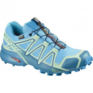 Chaussure Trail Running Salomon SPEEDCROSS 4 GTX W Femme Bleu Clair | UIDLE-3204