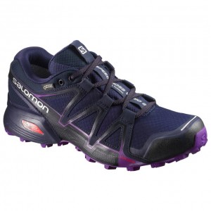 Chaussure Trail Running Salomon SPEEDCROSS VARIO 2 GTX W Femme Bleu Marine | ZULTQ-0318