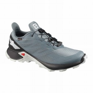 Chaussure Trail Running Salomon SUPERCROSS BLAST GTX Homme Bleu Foncé Noir | RSBYZ-1789