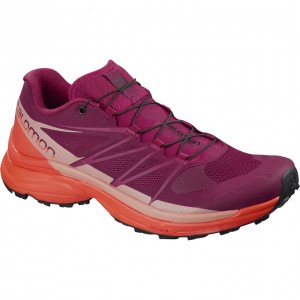Chaussure Trail Running Salomon WINGS PRO 3 W Femme Violette Orange | SZJXC-7251