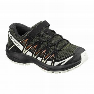 Chaussure Trail Running Salomon XA PRO 3D K Enfant Vert Foncé Noir | XZCSL-1478