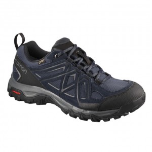 Chaussure de Randonnée Salomon EVASION 2 GTX Homme Bleu Marine Noir | DONYV-3946
