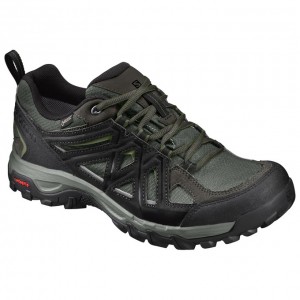 Chaussure de Randonnée Salomon EVASION 2 GTX Homme Vert Olive Noir | ZPYKE-9120