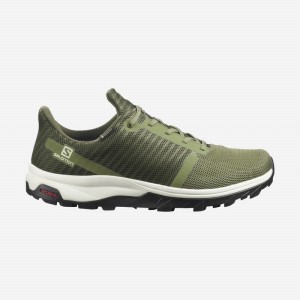 Chaussure de Randonnée Salomon OUTBOUND PRISM GORE-TEX Homme Vert Foncé Vert Olive | VAXWY-1863