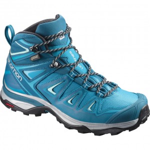 Chaussure de Randonnée Salomon X ULTRA 3 MID GTX W Femme Turquoise | YLGOB-8073