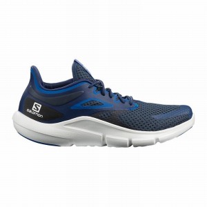 Chaussures Running Route Salomon PREDICT MOD Homme Bleu Marine Blanche | GSEZM-5840