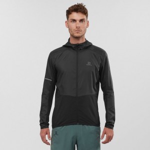 Couches Intermédiaires Salomon AGILE FZ HOODIE Homme Noir | GMPHJ-8562