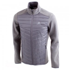 Couches Intermédiaires Salomon BISTRA HYBRID FZ M Homme Gray | ZLHOD-9708