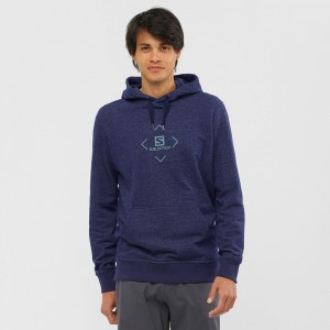Couches Intermédiaires Salomon SHIFT HOODIE M Homme Bleu Marine | MYUBD-5632