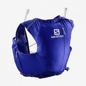 Packs Salomon ADV SKIN 8 SET HYDRATION PACK Femme Bleu | QGUIH-0429
