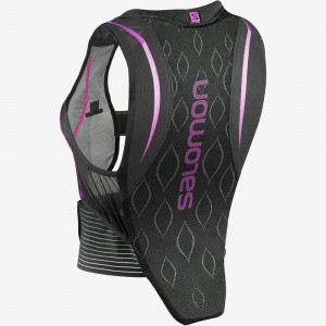 Packs Salomon FLEXCELL BACK PROTECTION Femme Noir Violette | GRYQD-1805