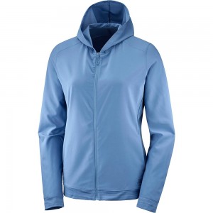 Sweat a Capuche Salomon COMET FZ W Femme Bleu | USODM-5837