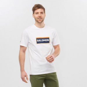 T Shirts Salomon OUTLIFE GRAPHIC HERITAGE SS M Short Sleeve Homme Blanche | OKHRB-6928