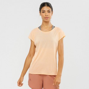 T Shirts Salomon XA SLEEVE TECH W Short Sleeve Femme Kaki | JFZXH-9018