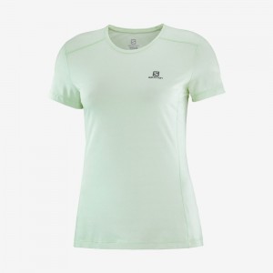 T Shirts Salomon XA W Short Sleeve Femme Bleu | JSCQF-8490