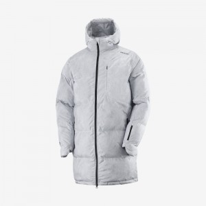 Vestes Salomon OUTLIFE PACKABLE LONG PUFFER JKT U Insulated Homme Grise | XUGWR-0952