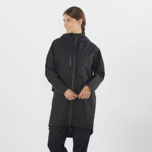 Vestes Salomon OUTLIFE WP COMMUTER PARKA W Waterproof Femme Noir | KLSQX-9305