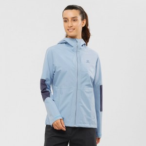 Vestes Salomon OUTRACK WATERPROOF 2.5L Femme Bleu | ESZMC-6173
