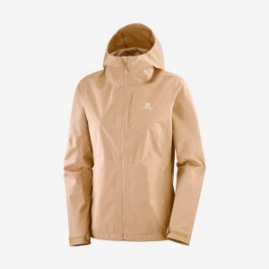 Vestes Salomon OUTRACK WATERPROOF 2.5L Femme Beige | YQEZO-7682