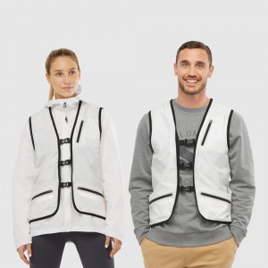 Wind Breakers Salomon OUTLIFE REVERSIBLE UTILITY U Homme Blanche | NPTQE-1239